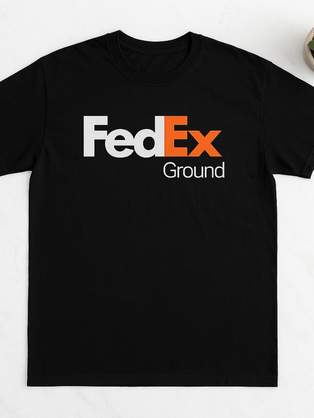 FedEx Ground Graphic Tee | Retro Delivery Logo Black T-Shirt